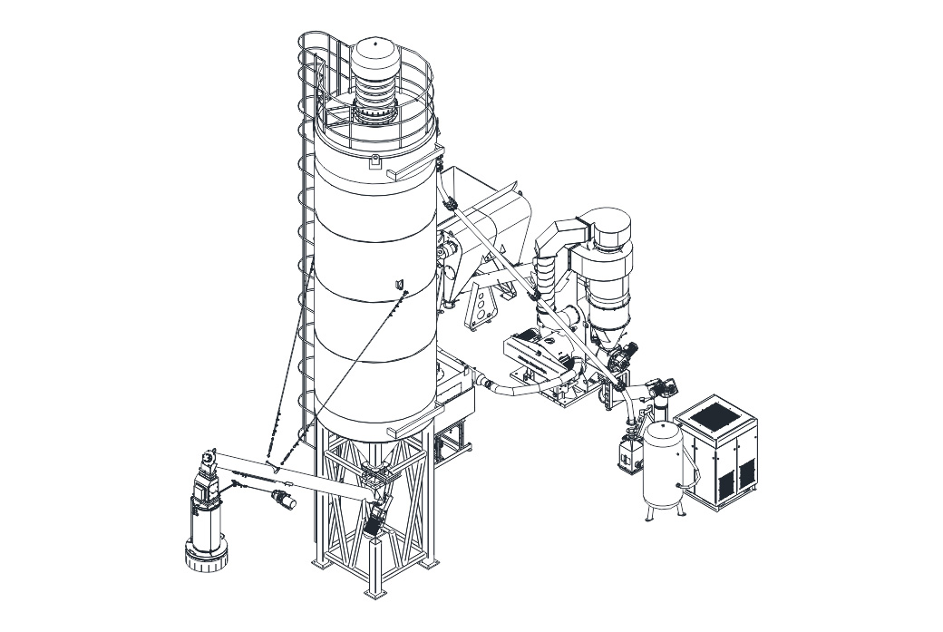 Line for the production of mineral powder MP-1 GOST R 52129-2003